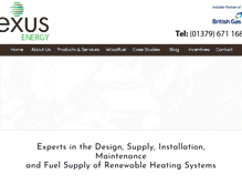 Tablet Screenshot of nexusenergyuk.com